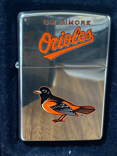 Zippo Lighter Major League Baseball Baltimore Orioles 1998 Silver