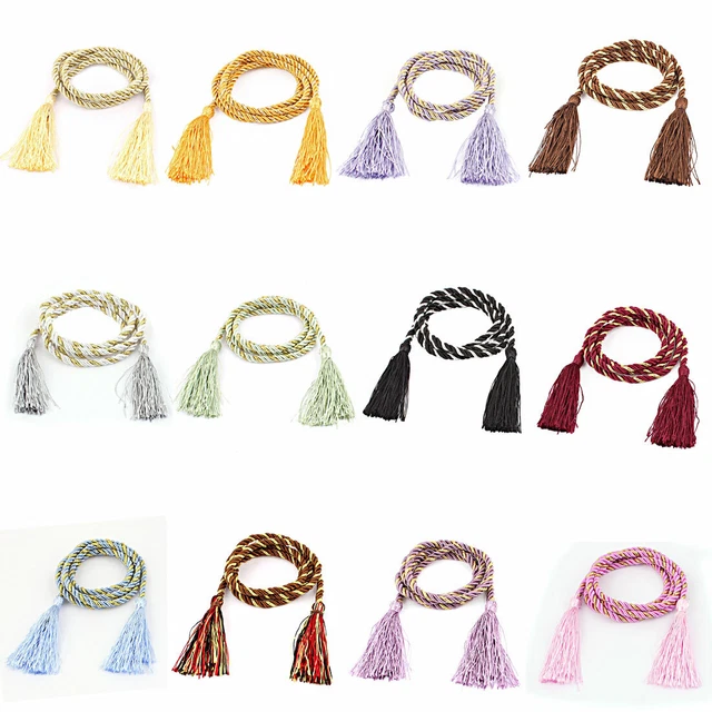 Window Curtain Tieback Tie Back Tassels Trim  Rope Cord String 133cm