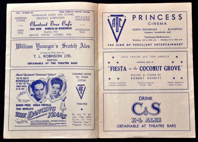 1950's BLACKPOOL HIPPODROME Theatre Programme Fiesta JIMMY JEWEL BEN WARRISS 3