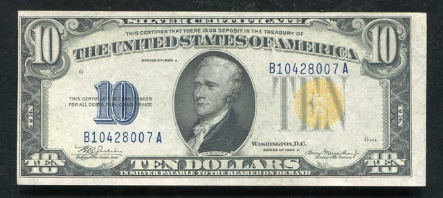 Fr. 2309 1934-A $10 Ten Dollars “North Africa” Silver Certificate Uncirculated