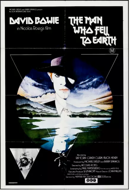 folded poster David Bowie is MAN WHO FELL TO EARTH 1976 Original Australian 1sht