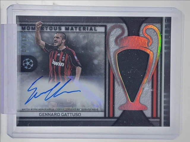 GENNARO GATTUSO 2023 Topps Museum Patch Black Diamond Auto /10 