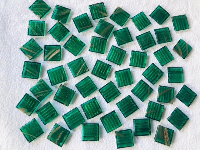 NEU*** Mosaiksteine 50 Stück 20x20 mm Glitzer Glassteine