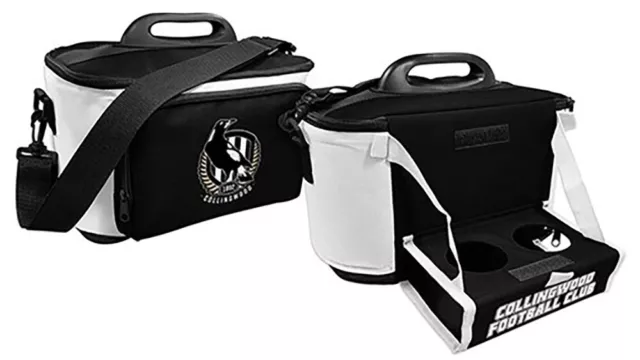 Collingwood Magpies Cooler Bag with Tray. Lunch Box. Picnic Drink Food. AFL