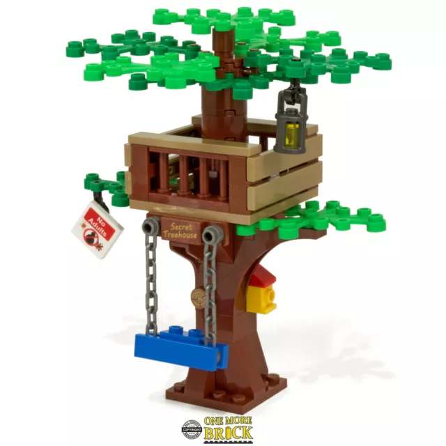 Treehouse | Tree with swing, signs & platform | Kit Made With Real LEGO