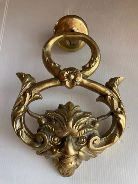 Marteau heurtoir de porte Laiton Bronze Démon Diable