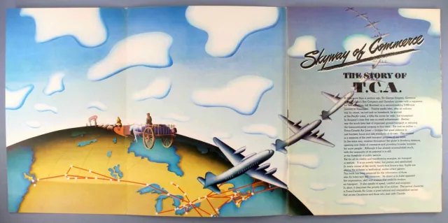 Tca Trans Canada Airlines Horizons Unlimited Vintage Airline Brochure Cutaway 8