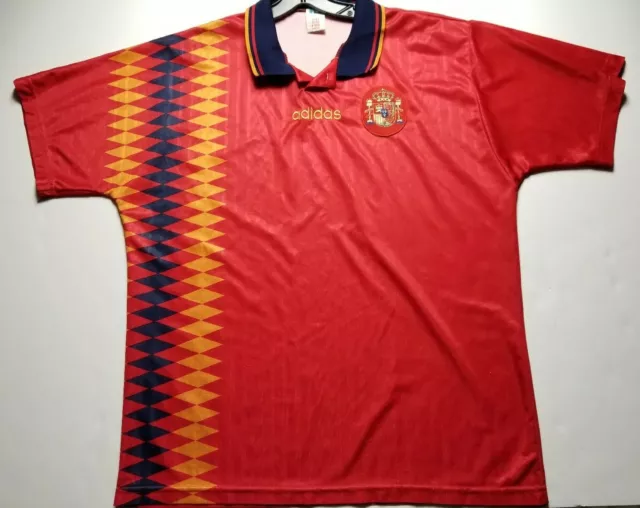 Spain Jersey Home Shirt #15 CAMINERO World Cup USA 1994 M