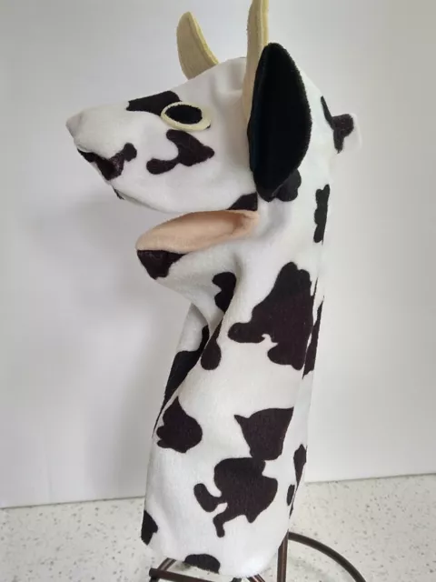 Baby Einstein Black White Cow Hand Puppet Hebrew University Jerusalem plush toy
