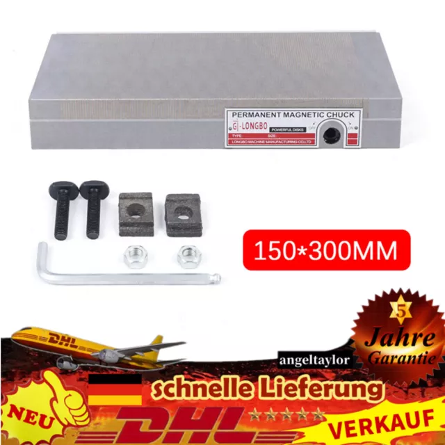 Magnetspannplatte Magnetfutter Permanente Spannplatte Magnettisch 150*300mm DHL