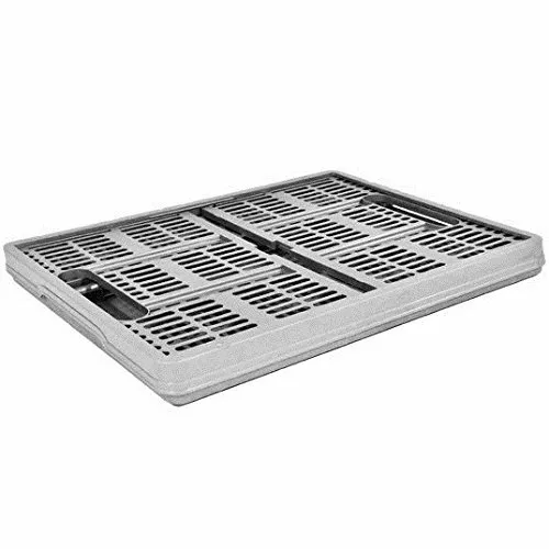 Paquete De 4-32L Plástico Gris Plegable Recipiente Almacenaje Portátil Cesta 3