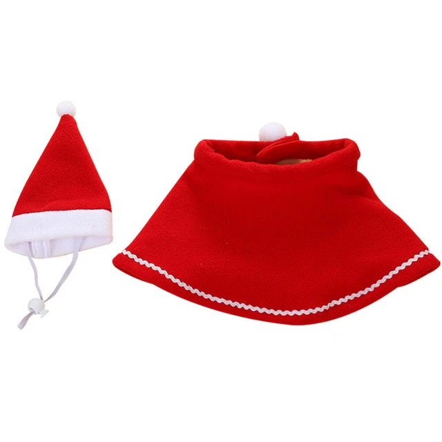 1 Satz Haustier Weihnachtskostüm Hund Katzenhut Umhang Haustier Cosplay