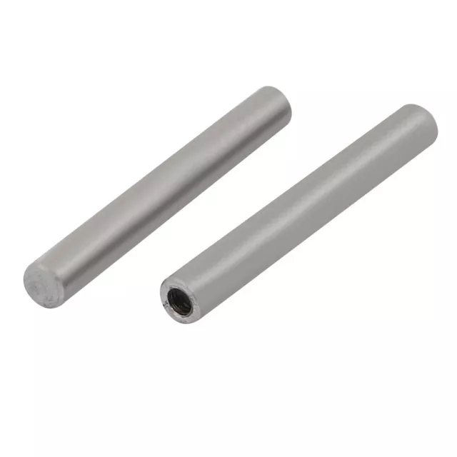 304 Stainless Steel M3 Female Thread 5mm x 40mm Cylindrical Dowel Pin 2pcs