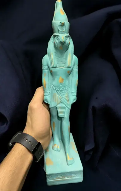 RARE ANCIENT EGYPTIAN ANTIQUE Statue Large God Horus Falcon Pharaonic Egypt BC