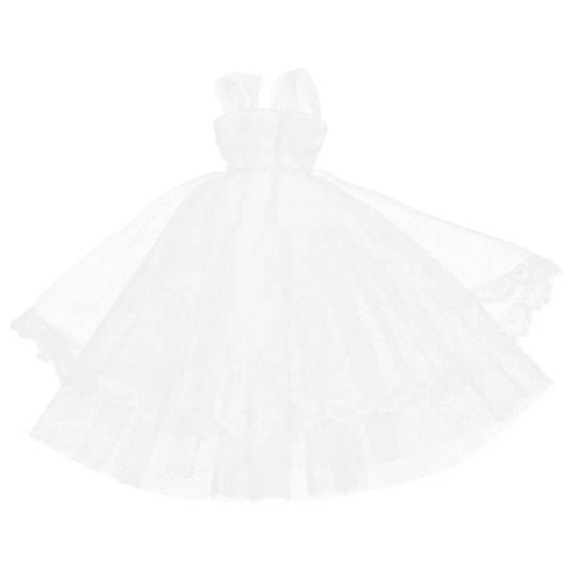 Child Pretend Play Bride Wedding Dress Toy Doll Fairy Costume Accessories