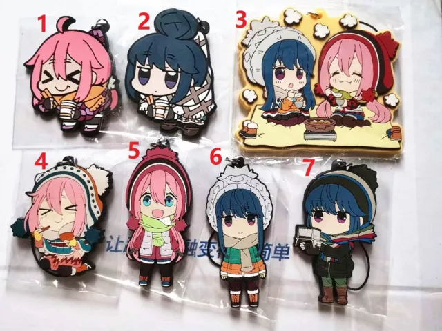 Yuru Camp Rubber Strap Keychain Shima Rin Nadeshiko Kagamihara Laid Back Camp ZO