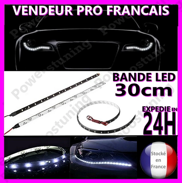 BANDE A LED BANDEAU RUBAN BLANC EN 12V POUR PHARE FEU OPEL