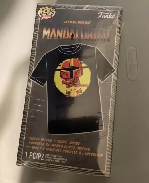 Funko Pop TEE The Mandalorian & Child Boxed Unisex T-Shirt Medium M - NEW SEALED