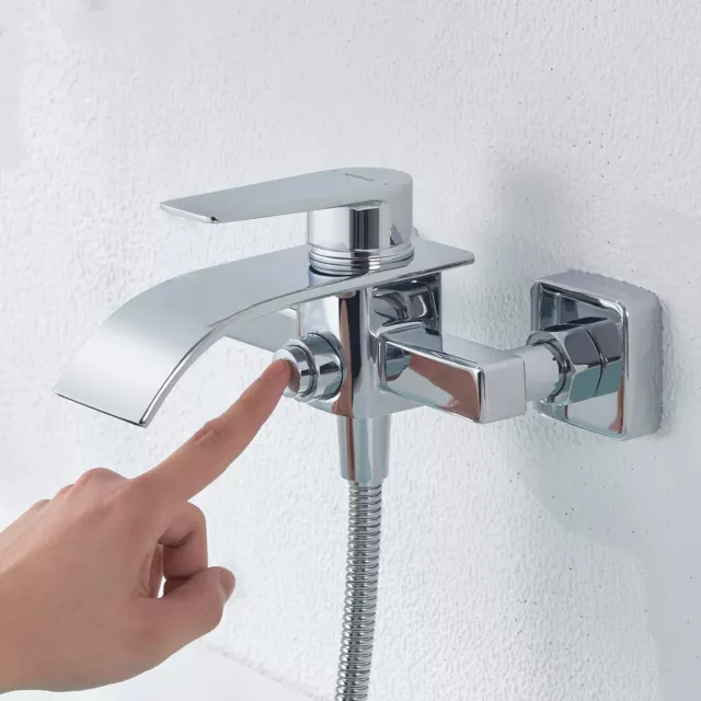 Rubinetto per Vasca da Bagno - Design a Cascata con interruttore doccia