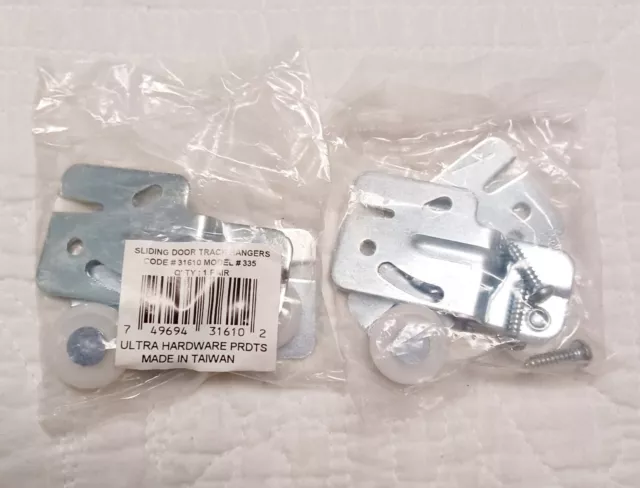2 Pair Ultra Hardware Products 31610 Sliding Door Track Hangers
