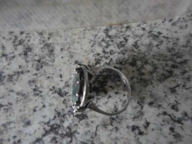 Ring 925 Silber mit schönem Stein Gr.54 (17) der Stein heißt Abalone