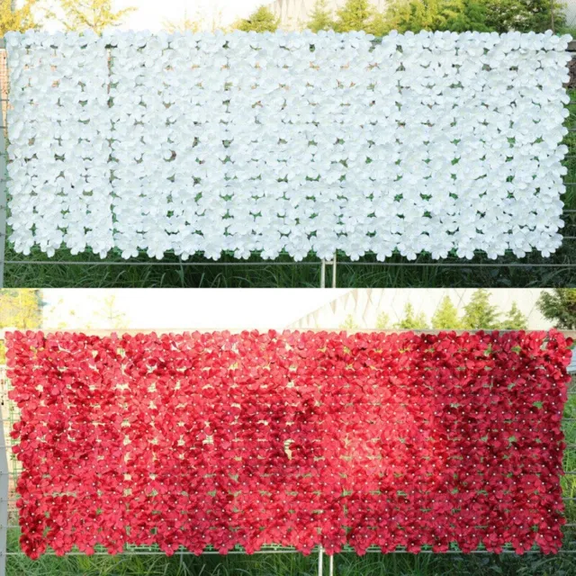 Artificielle Faux Cerise Fleur Feuilles Clôture,Plant Clôture de Jardin Mur