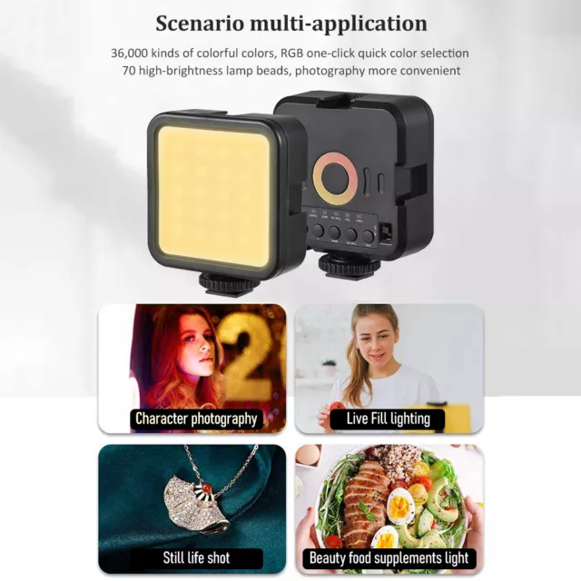 Portable USB Photography Lamp Dimmable LED Fill Light 70 Beads 3000-9000K