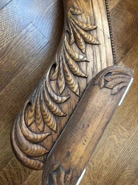 Antique Carved Newel Post Top/ Cap- Hand Carved Oak 1890S