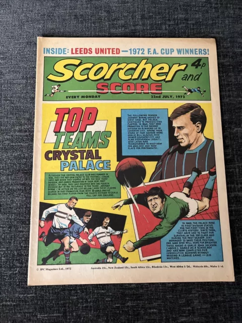 Scorcher and Score Comic 22 July 1972 - Crystal Palace Bobby Woodruff (Cardiff)