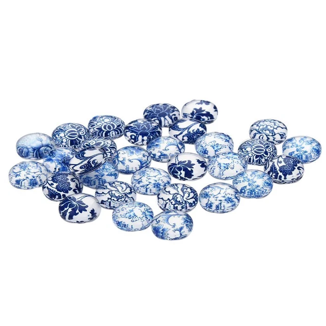 30 stücke Glas Flatback Cabochons  Dome Kühlschrank Aufkleber