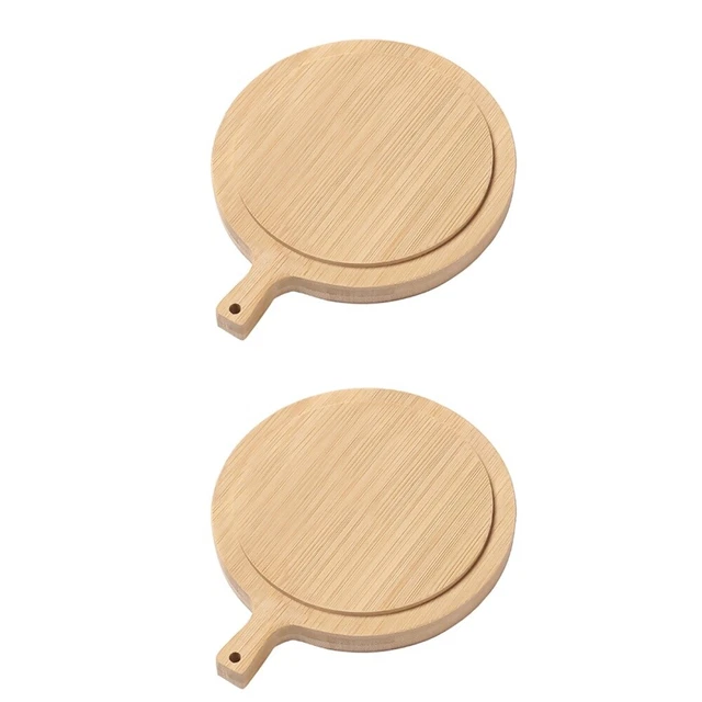 2 Pack Wooden Bowl Lid Breadboard Bread Cheese Wood Serving Board