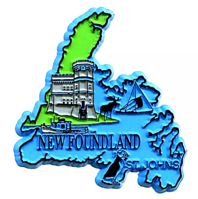 Newfoundland St Johns-4 Color Canadian Province Fridge Magnet