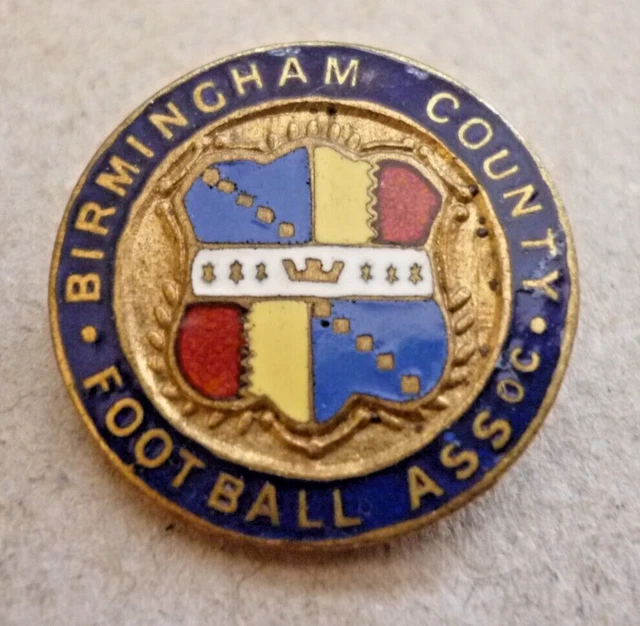 Two Vintage Enamel Badges Birmingham County Football Association & Council 3