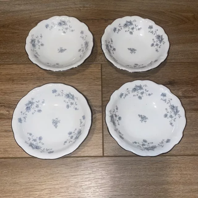 Set Of Four Johann Haviland Blue Garland Dessert Fruit Bowls 5” Bavaria Germany