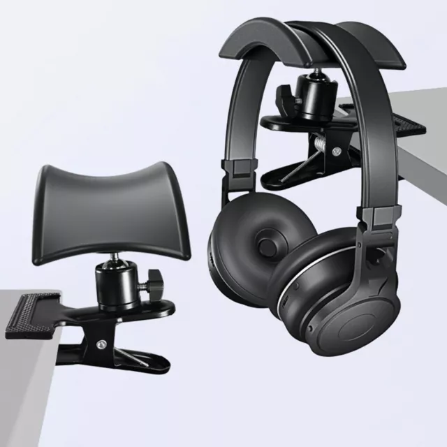 Headset Clamp Desktop Adjustable Black Clip Desk Earphone Earset Hanger