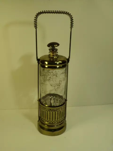 Vintage Tilso Decanter, Brass Lantern, Music Box, Works