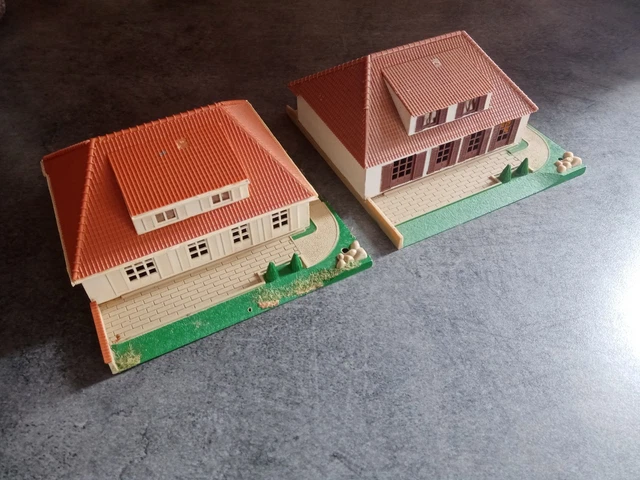 JOUEF HO LOT maquettes Maison Villa Usine Gare et arbres EUR 31,00 - FR