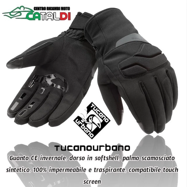 Gants de Moto Hiver Imperméables Tucano Urbano Écran Tactile Respirant Toucher