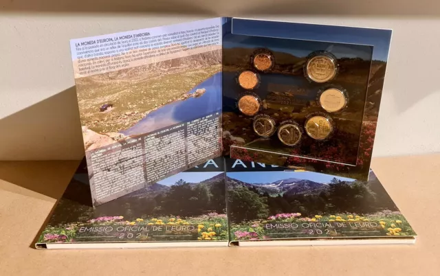 Coffret BU Euros Andorre 2021 - 8 pièces 1 centime à 2 Euros