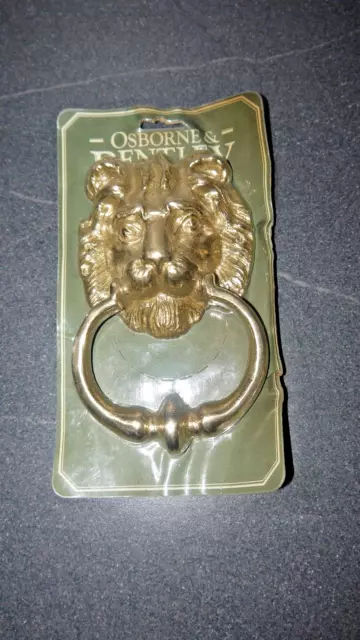 antique Brass Lions Head Door Knocker 7.5 inch x 4.5 inch