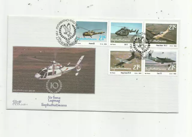 Bophuthatswana . 12/12/1990 . Air Force . First Day Cover