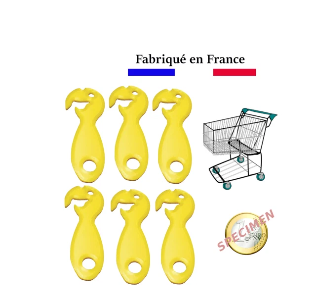 porte clé jeton de caddie deverrouilleur debloque chariot supermarché