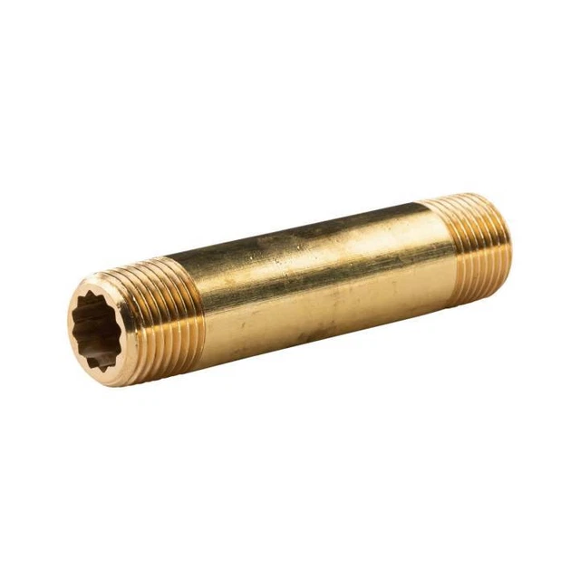 Lot De 2 Mamelons Filetés En Laiton Mérite 1-1/2" X 6" - Acier Inox 316L, Sch40, Référence 6024-600