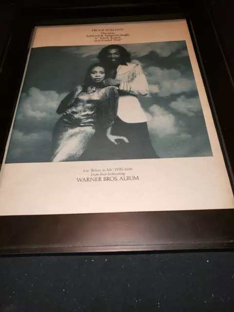 Ashford & Simpson Tried, Tested, And Found True Rare Promo Poster Ad Framed!