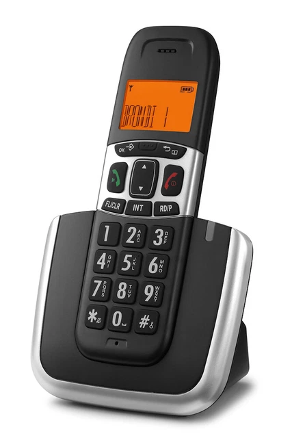 Téléphone Sans Fil SAIET 3660 LEM - Son Amplifié - Grandes Touches - Mains Libres