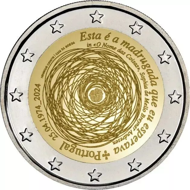 2 Euro Gedenkmünze Portugal 2024 - 50 Years of 25 April - Revolution  " Unz