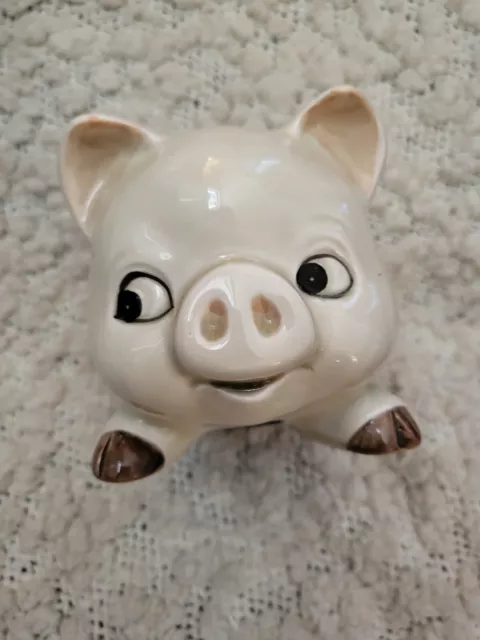 Vintage Otagiri  Ceramic Piggy Bank Hand Crafted  Omc Japan  With Stopper