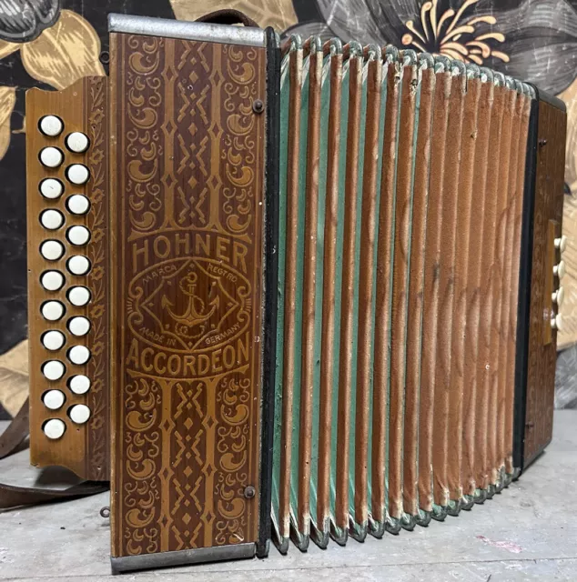 Hohner Accordéon Ancien Vintage Instrument de Musique