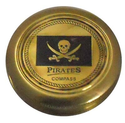Poem Compass Brass Made Pirates Maritime Vintage Nautical Sundial Compas