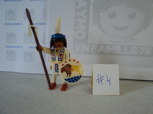 PLAYMOBIL WESTERN VILLAGE indien 3733 tipi canoë chevaux armes